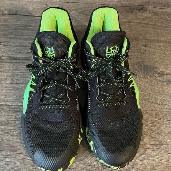 Adidas x Marvel The D.O.N Issue #1 Stealth Spider-Man Shoes Black Green size 11 - Picture 1 of 7